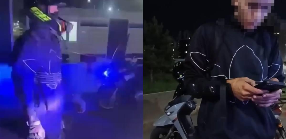 Мопед с подложными номерами задержали в Астане