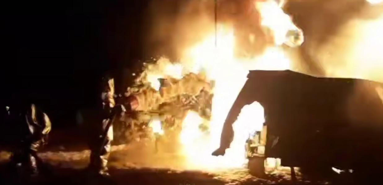 Цистерна с дизтопливом горела в Костанайской области