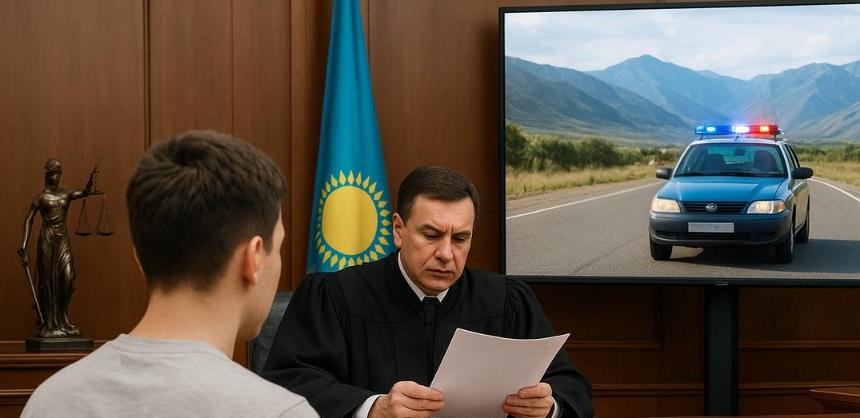 Погоня закончилась штрафом в Жамбылской области