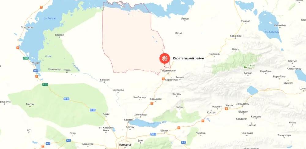 Землетрясение произошло под Талдыкорганом