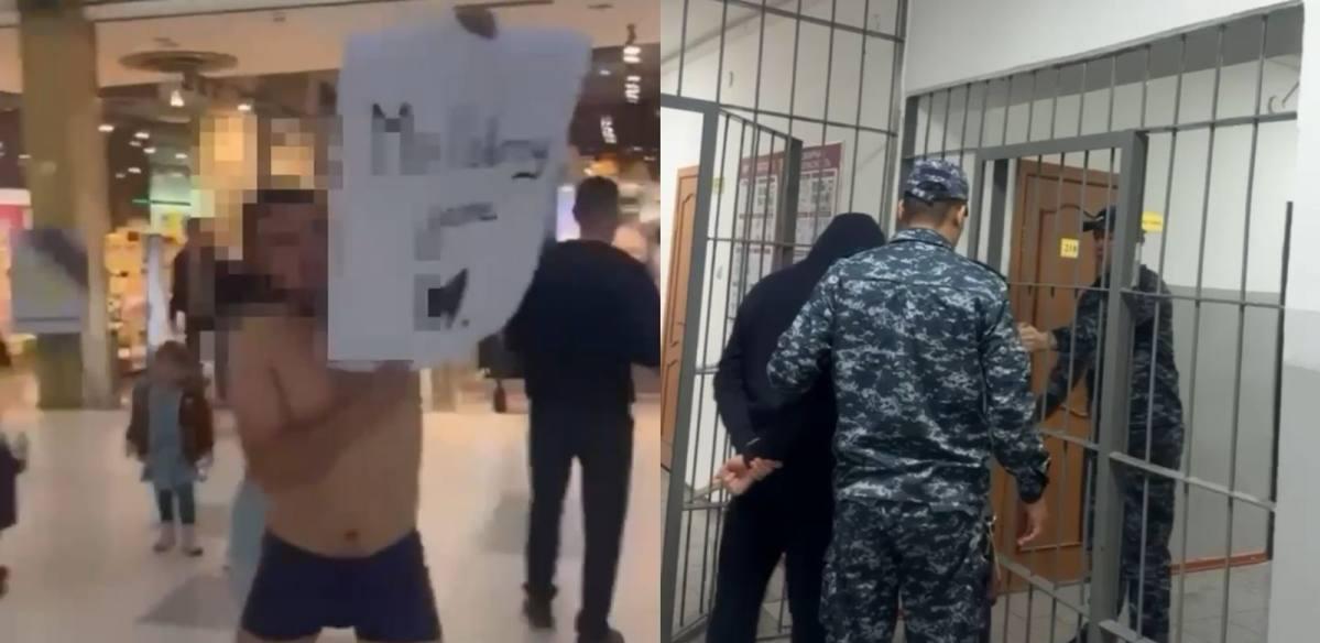 Бегающего по торговому центру в одних трусах мужчину арестовали в Астане