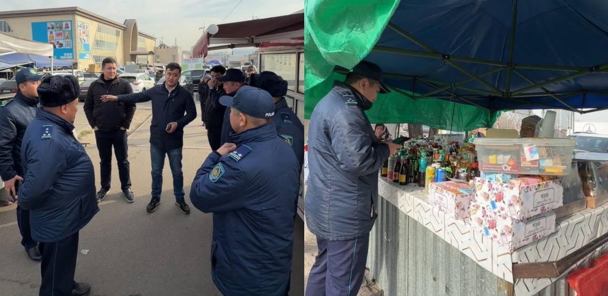 Более 80 человек оштрафовали за незаконную торговлю в Алматы
