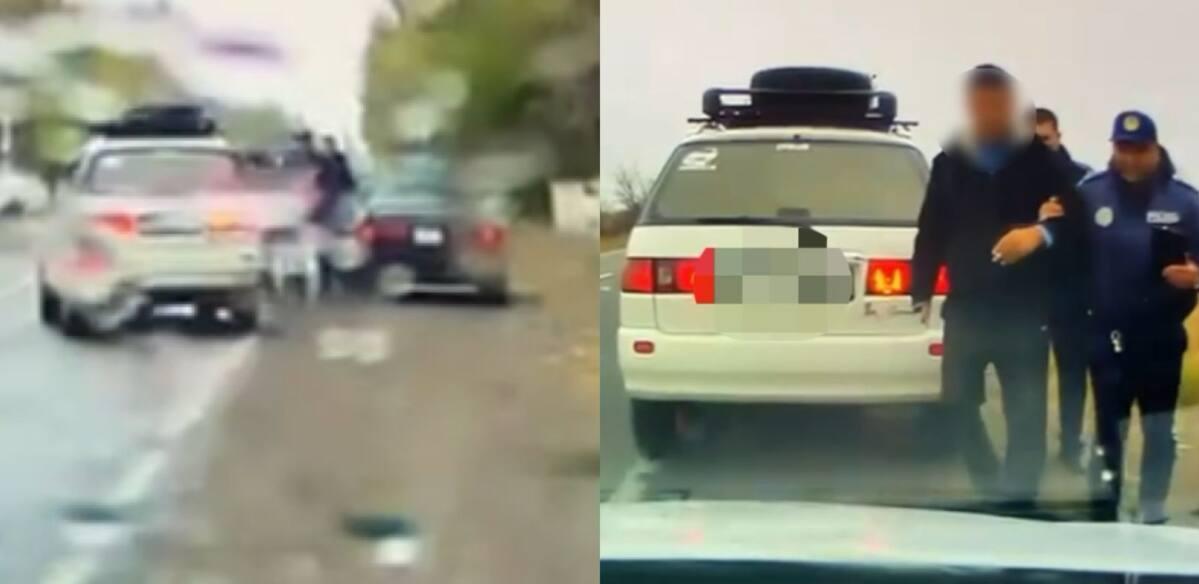 Протащившего полицейского на двери авто водителя задержали в Алматинской области